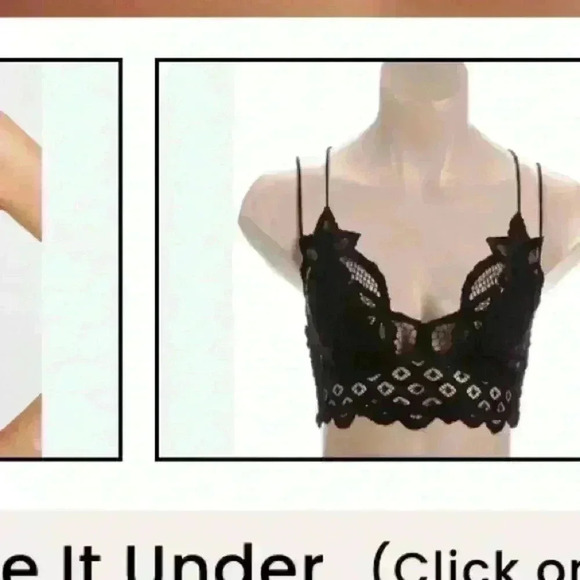 Free People Adell Bralette crochet lace cropped perfect - Picture 7 of 15